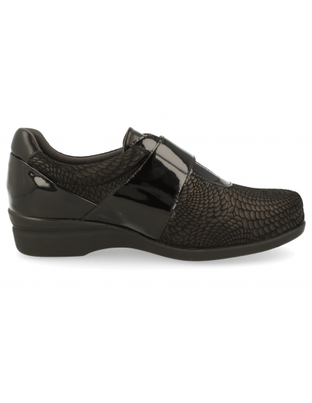 ZAPATO ORTOPÉDICO DE SEÑORA PIES DELICADOS Y ANCHOS, ESTELA 2020 NEGRO