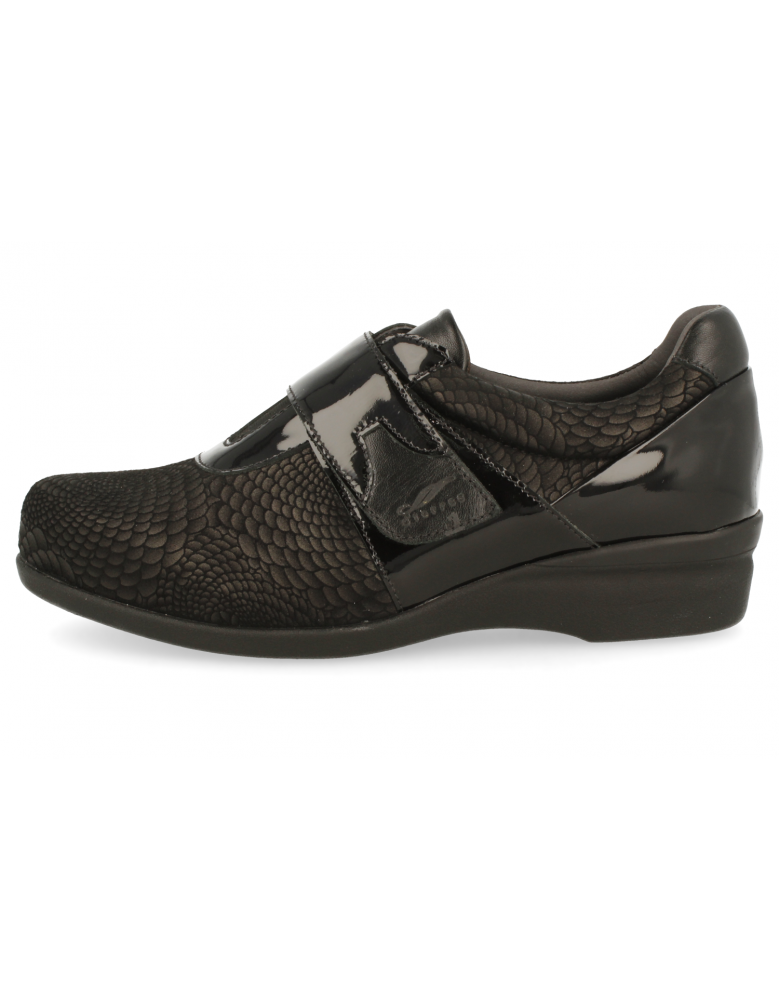 ZAPATO ORTOPÉDICO DE SEÑORA PIES DELICADOS Y ANCHOS, ESTELA 2020 NEGRO