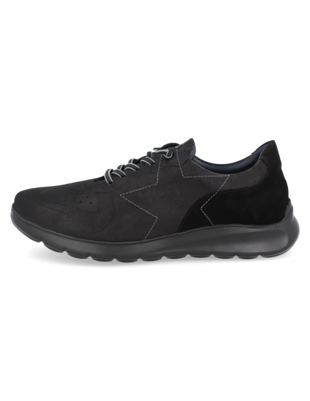 COMFORTABLE MEN'S SHOE, SANDRO 01 BLACK