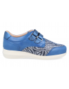 THERAPEUTIC WOMEN SHOES, LEATHER, EXTRA-LARGE WIDTH, GINA23 PETROL