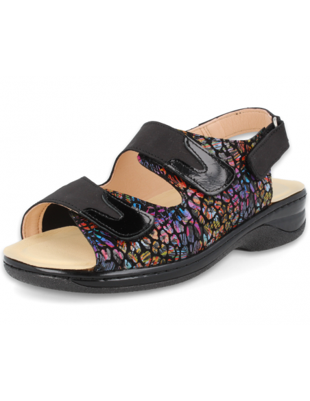 SANDALIA PARA PIES CON JUANETES, FRIDA NEGRO MULTI