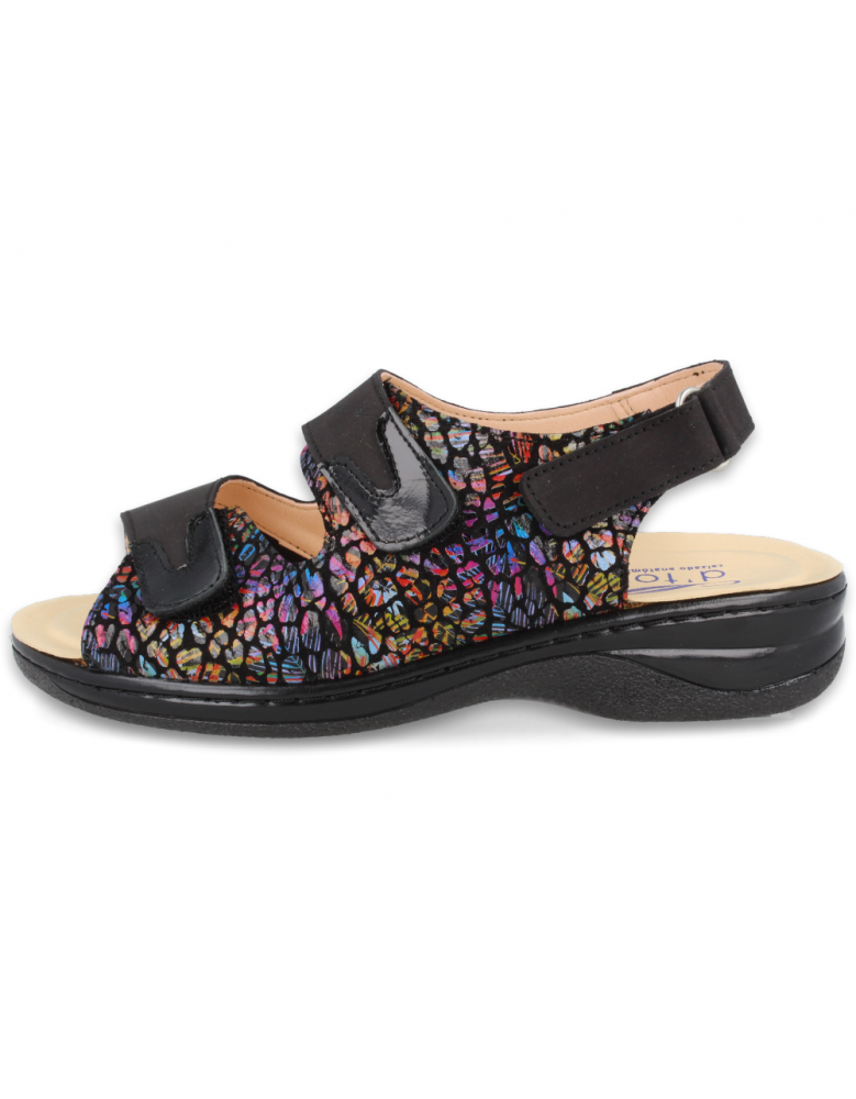 SANDALIA PARA PIES CON JUANETES, FRIDA NEGRO MULTI