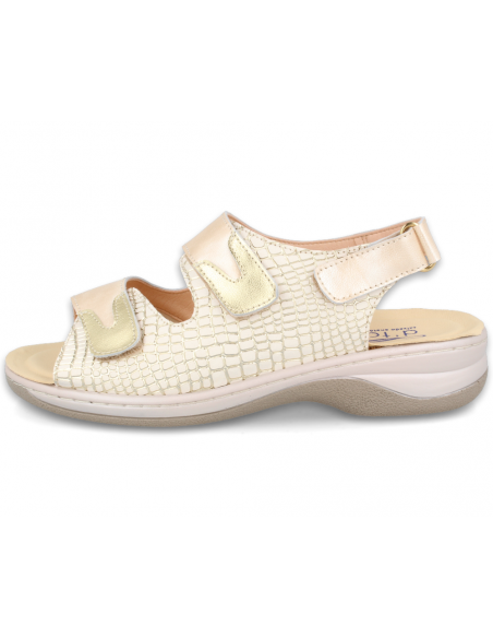 SANDALIA PARA PIES CON JUANETES, FRIDA BEIGE