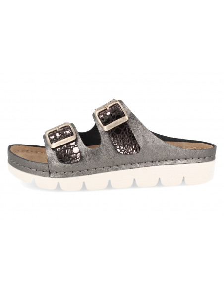 Comfortable sandal, Model DENIA PEWTER