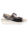 SANDALIA PARA PIES CON JUANETES, MALENA SANDAL NEGRO PLATA