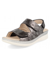 SANDALIA PARA PIES CON JUANETES, MALENA SANDAL NEGRO PLATA