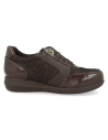 ZAPATO ORTOPÉDICO DE SEÑORA D&#39;TORRES PARA PIES DELICADOS Y HORMAS ANCHAS, IRMA 24 02 MARRÓN, HORMA EXTRA-ANCHA.