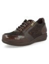 ZAPATO ORTOPÉDICO DE SEÑORA D&#39;TORRES PARA PIES DELICADOS Y HORMAS ANCHAS, IRMA 24 02 MARRÓN, HORMA EXTRA-ANCHA.