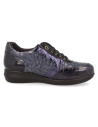 IRMA24 MILANO NAVY BLUE, THERAPEUTIC WOMEN SHOES OF LEATHER, DELICATED FEET