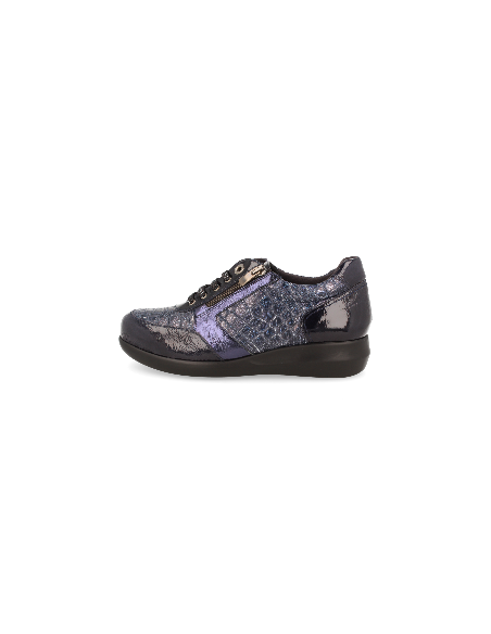 ZAPATO ORTOPÉDICO DE SEÑORA DE HORMA ANCHA D'TORRES PARA PIES DELICADOS, IRMA 24 MILANO MARINO, HORMA EXTRA-ANCHA.