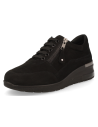 ZAPATO CÓMODO DE SEÑORA PARA PIES DELICADOS, D&#39;TORRES TOSCANA NEGRO SERRAJE, HORMA ANCHA PARA PIES DELICADOS.