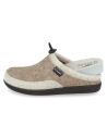 ZAPATILLAS ANATÓMICAS SEÑORA D&#39;TORRES JONE BEIGE, DE FIELTRO CÁLIDO AISLANTE DEL FRÍO.