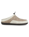 ZAPATILLAS ANATÓMICAS SEÑORA D&#39;TORRES JONE BEIGE, DE FIELTRO CÁLIDO AISLANTE DEL FRÍO.