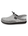 ZAPATILLAS ANATÓMICAS SEÑORA D&#39;TORRES JONE GRIS, DE FIELTRO CÁLIDO AISLANTE DEL FRÍO.