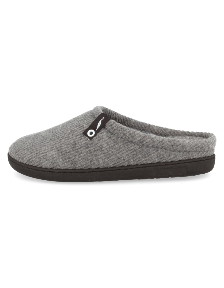 ZAPATILLAS ANATÓMICAS CABALLERO D'TORRES FRANK GRIS, DE FIELTRO CÁLIDO AISLANTE DEL FRÍO.