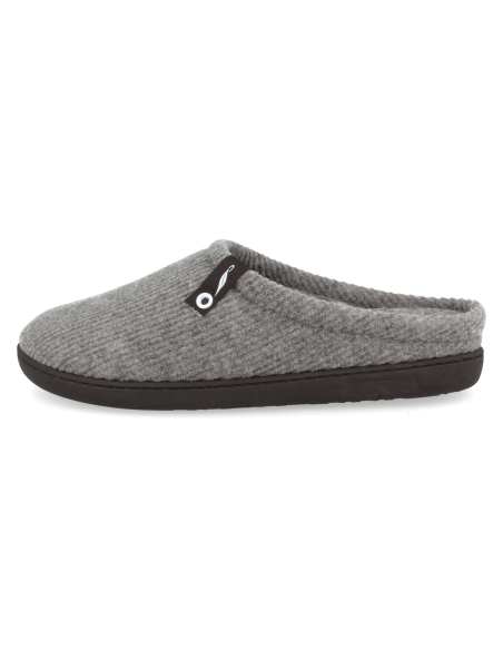 ZAPATILLAS ANATÓMICAS CABALLERO D'TORRES FRANK GRIS, DE FIELTRO CÁLIDO AISLANTE DEL FRÍO.