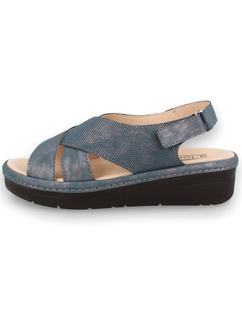 SANDALIA ANATÓMICA MODELO RUBÍ AZUL, CON PLANTILLA EXTRAIBLE