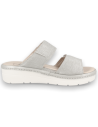 Comfortable sandal, with removable insole. Model YAIZA Silver
