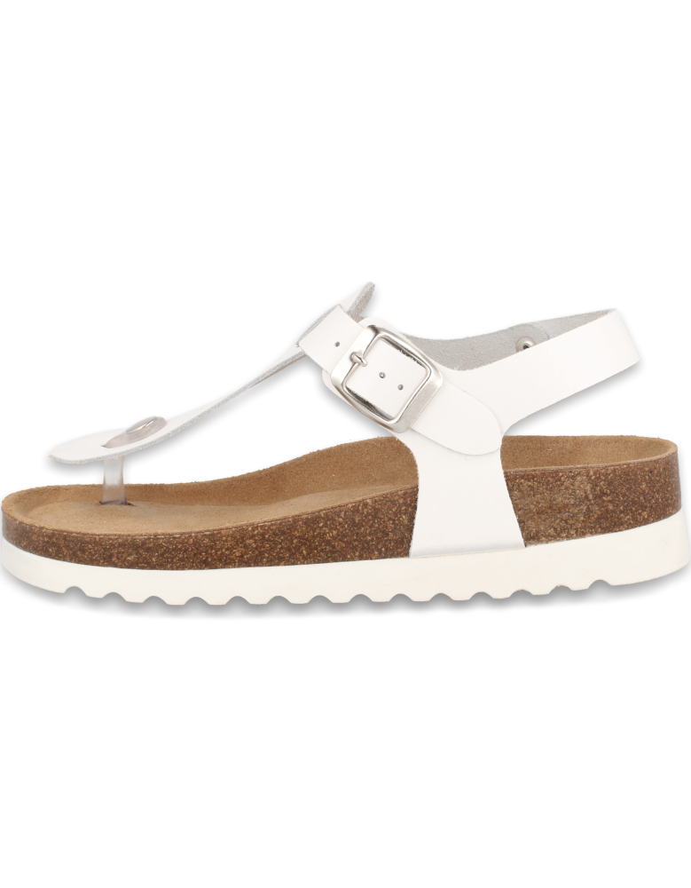 SANDALIA FLIP-FLOP PLANTA ANATÓMICA ACOLCHADA, AMPURIAS BLANCO - D'Torres