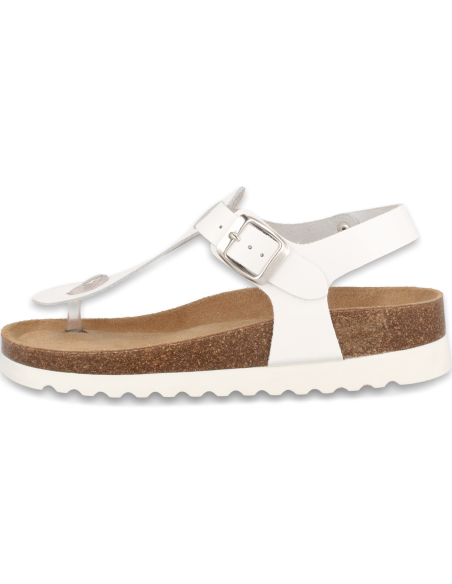 SANDALIA FLIP-FLOP PLANTA ANATÓMICA ACOLCHADA, AMPURIAS BLANCO - D'Torres