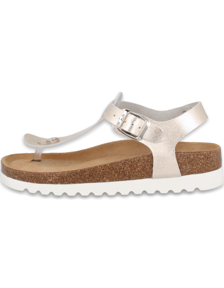 SANDALIA FLIP-FLOP PLANTA ANATÓMICA ACOLCHADA, AMPURIAS CHAMPANGNE - D'Torres