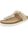 SANDALIA MODERNA TIPO BIOS, PLANTA ANATÓMICA ACOLCHADA, MOD. TABARKA FLIP-FLOP BEIGE - D&#39;Torres