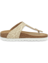 SANDALIA MODERNA TIPO BIOS, PLANTA ANATÓMICA ACOLCHADA, MOD. TABARKA FLIP-FLOP BEIGE - D&#39;Torres