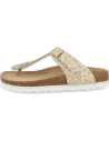 SANDALIA MODERNA TIPO BIOS, PLANTA ANATÓMICA ACOLCHADA, MOD. TABARKA FLIP-FLOP BEIGE - D&#39;Torres