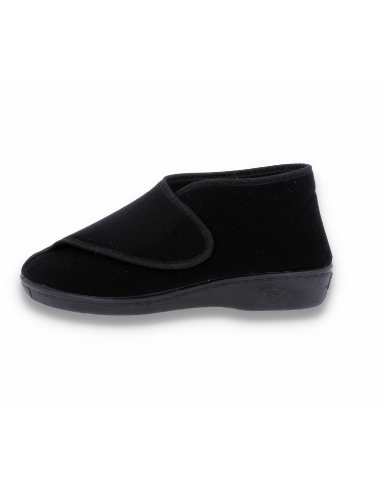 ZAPATILLA DE SEÑORA PARA PIES ANCHOS CON JUANETES, TINA NEGRO