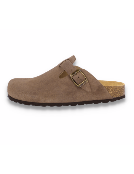 Comfortable Clog, Model Berlin Komfort Taupe - D'Torres