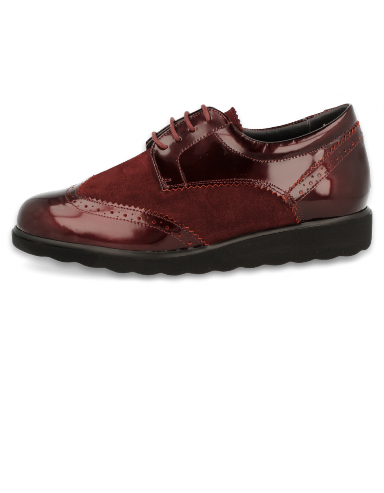 ZAPATO BLUCHER MUY CÓMODO CHELSEA F0 BURDEOS