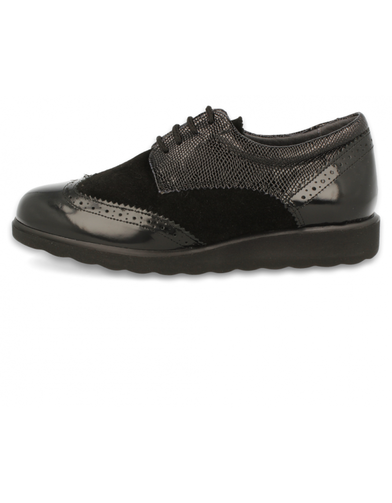 ZAPATO CÓMODO SEÑORA, CHELSEA F1 NEGRO