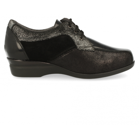 COMFORT WOMEN SHOES, GENEVE E2 BLACK SILVER